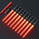 E-riding 10 Pieces 16-Inch Signal Traffic Wand, Safty LED Flashlight with Red Strobe Mode Lanyard and Side Clip for Parking Attendant, Traffic Control