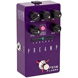 FLAMMA FS06 Digital Preamp Pedal Guitar Effects Pedal with Built-in Cabinet Simulation 7 Preamp Models Saveable Preset