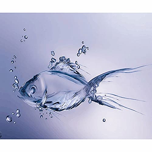 Peinture diamant poisson rouge 40x100cm | Kit broderie strass complet