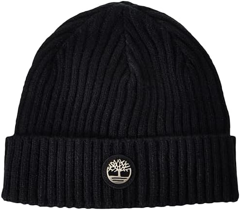 Timberland Men's Ribbed Watch Cap with Logo Plate