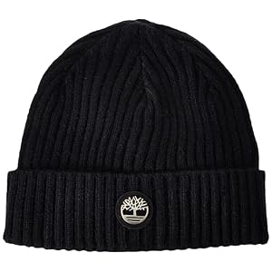Timberland Men’s Ribbed Watch Cap with Logo Plate
