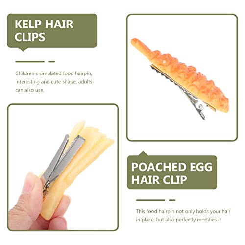Minkissy Hair Clips Simulated Food Hair Clips, 4Pcs Funny Hairpin Novelty Barrettes Hair Accessories Bangs Hair Clip #TOP3