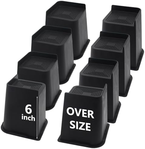 6 Risers Amazon.com: HANIHUA 8 Pack Bed Risers 6 inch Heavy Duty, Oversized ...