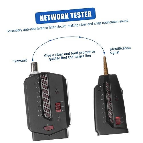 Comprobador de cables ethernet con tóner inductivo PRETYZOOM para diagnóstico de redes 7