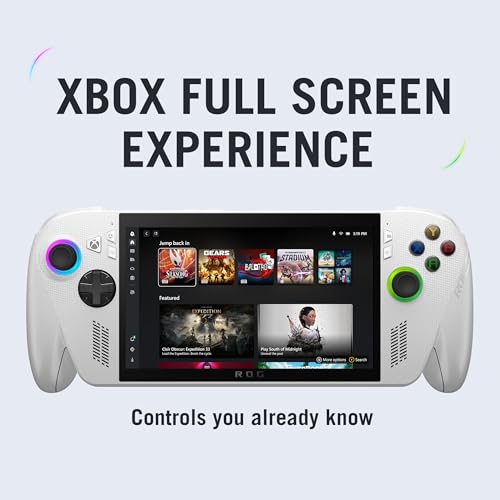 Image of ASUS ROG XBOX Ally (2025), AMD Ryzen Z2 A Processor,16GB RAM, 512GB SSD, 7 inch /17.8cm, FHD, Touchscreen,120Hz, 500 nits, Windows 11 Home, White, 670g, RC73YA-NH010W,AMD Radeon Graphics,Gaming Handheld PC