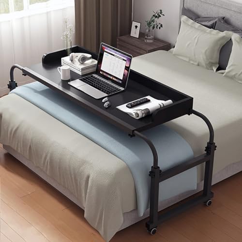 Table de chevet ajustable au design épuré, chariot ordinateur et table de lit robuste