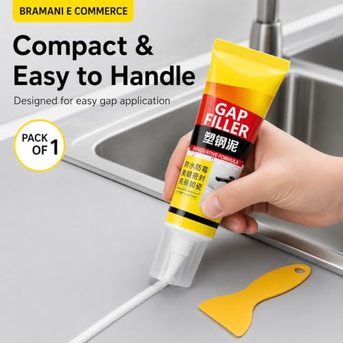 Image of Tiles Gap Filler 150ml| Tile Grout Repair Paste for Floor & Wall | Crack Resistant, Waterproof & Long Lasting | Easy Apply Nozzle Bottle | For Bathroom, Kitchen & Floor Tile Joints (150ml)