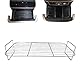 Moljaus Gitter für Heißluftfritteuse kompatibel mit Ninja Foodi Flexdrawer Dual Air Fryer 10,4L/COSORI Dual Blaze TwinFry 10L Edelstahl S-304 Zubehör für Heißluftfritteuse Lebensmittelecht