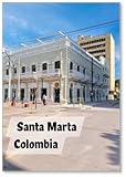 Kühlschrankmagnet Kolumbien, Santa Marta, Universitätsgebäude im Kathedralenplatz, Kühlschrankmagnet