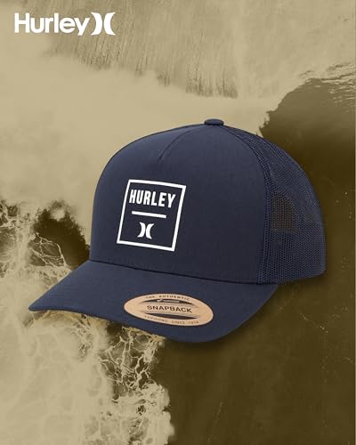 Image of Hurley Mens Trucker Hat - Flexible Quick Dry Fairway Mesh Trucker Hat for Men with Snapback Closure - Classic Mens Caps
