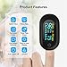 Pulse oximeter, blood oxygen meter finger (SpO2) with Plethysmograph and Perfusion Index, portable OLED color display and battery included.