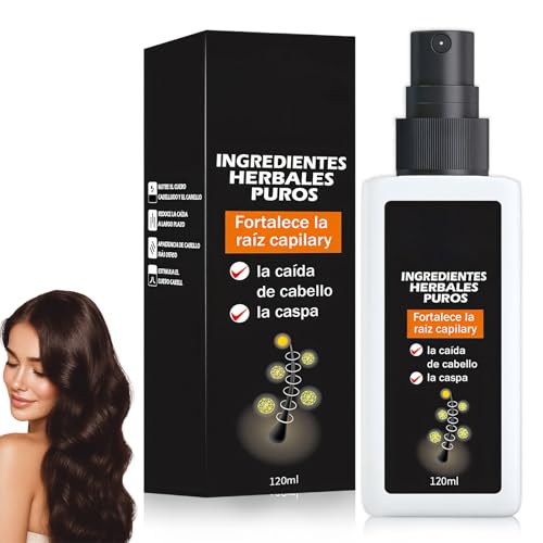 Spray Anti-Chute de Cheveux,Accélère la pousse des cheveux, Freiner la Chute et Revitaliser les Racines, Hydrate, Hydrate Cuir Chevelu, Tous Types de Cheveux, 120ML