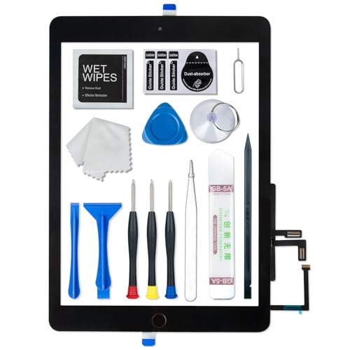 for iPad 6 (6th Gen) A1893 A1954 Screen Replacement Digitizer Touch Glass for 6th Generation 9.7 inch 2018 Full Repair Sets with Home Button