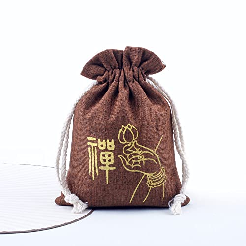 4 bolsas sachet con patrón Buddha Hand y Lotus 14x18 cm miniatura 2