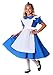 Child Alice in Wonderland Deluxe Alice Costume Dress Large (12-14) Blue,White