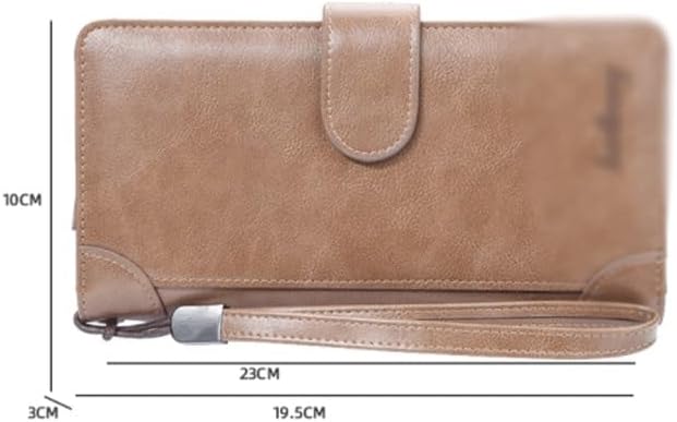 VIDI Men's Wallet Long Multiple Card Slots Large Capacity Pu Zipper