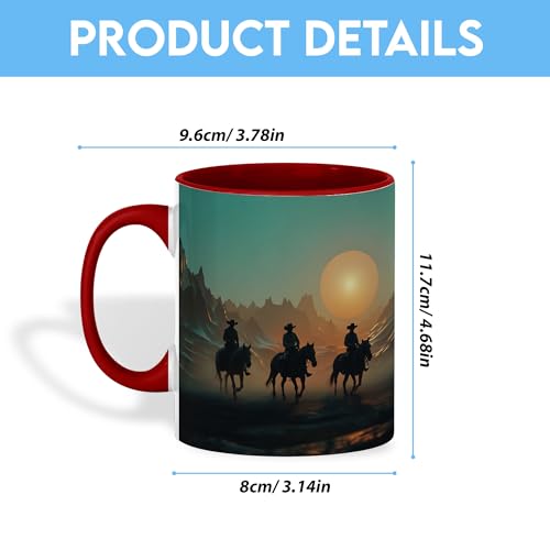 Taza de cerámica para café con diseño vaquero, 11 oz miniatura 5