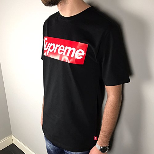 T-SHIRT SUPREME ITALIA LOGO AA0058875 Nero-Rosso L...