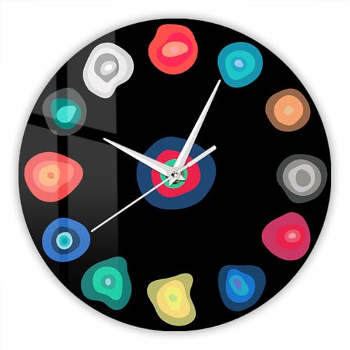 Timethink 12'' Biological Cell Wall Clock, Colorful Biologic Wall Clock