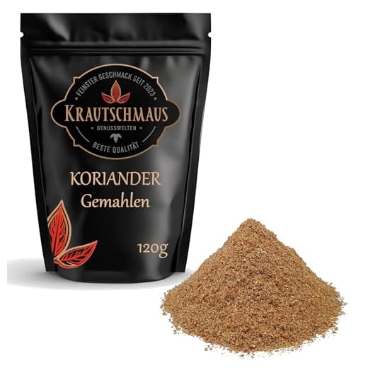 120g Koriander gemahlen von Krautschmaus, Coriander Gewürz, Korianderpulver, Koriandersamen Pulver, Koriandergewürz ohne Zusatzstoffe