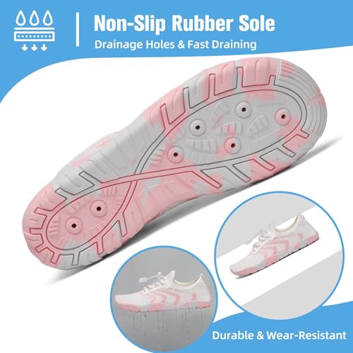 Image of Mishansha Water Shoes for Women Men, Quick-Dry Barefoot Swim Shoes with Drainage Holes, Lightweight Aqua Shoe for Beach Pool River Boating Yoga Walking