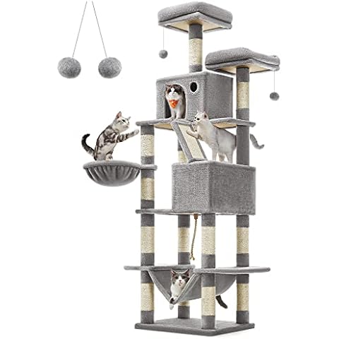 Feandrea 206 cm Cat Tree with Multiple Features Cover