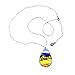 DIYthinker Peinture à l'huile Montagne Maison Arbre Forêt Paysage Fleur Ferme Illustration Motif Teardrop Pendentif en Forme de Bijoux Collier avec chaîne Décoration Cadeau