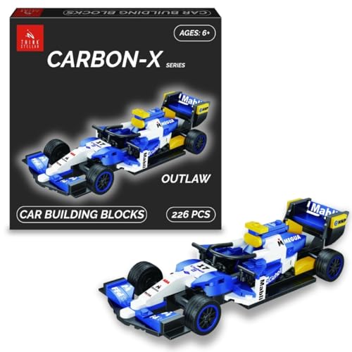 Image of F1 Racing Car Building Blocks Set - 225+ Pieces Toy Car Construction Kit for Kids 6+ & Adults | Build 8 Unique Formula Race Cars | STEM Educational, Birthday Gift Toy (Outlaw)