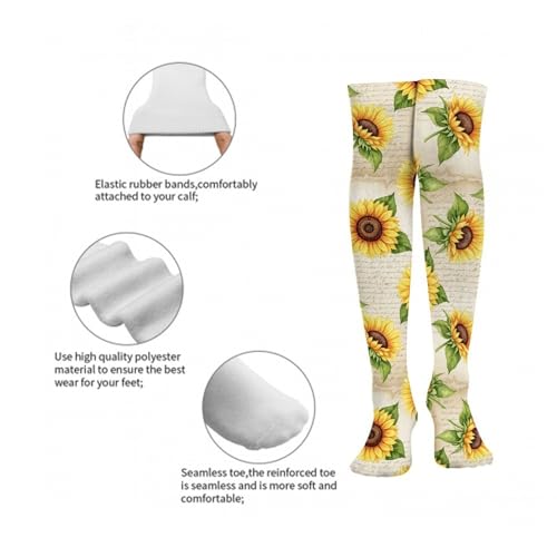 Women Girls Comfort Fit Fast Dry Cushion Crew Socks Knee High Thermal Socks2