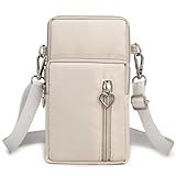 Bolsas transversais pequenas para mulheres, mini bolsas de celular carteiras de pulso bolsa de ombro bolsa de braço, Branco A-off, Large