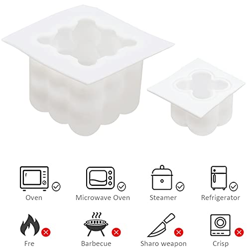2 Stück Kerzen Formen Silikon,Bubble Kerzenform,Kerzenformen zum GieÃen,3D DIY Silikon Kerzenwachs Formen,DIY Stereo KerzengieÃform Seifenform – Bild 5
