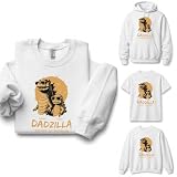 OHWIPI Personalized Dadzilla T-Shirt, Fathers Day Shirt for Dad with Names, Custom Family T Shirt Matching Mom Dad and Kids, Gifts for Him Daddy Grandpa Husband, Best Dad Ever Gifts