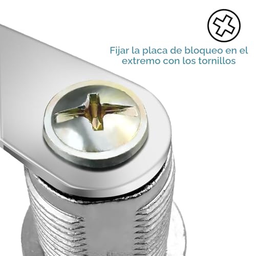 Miniatura 8 de Shinfly Cerradura De Armario 16mm Viene Con 5 Placas De Cerradura De Leva Diferentes, Con 4 Llaves, Cerraduras De Buzón De Armario Cerraduras De Casillero
