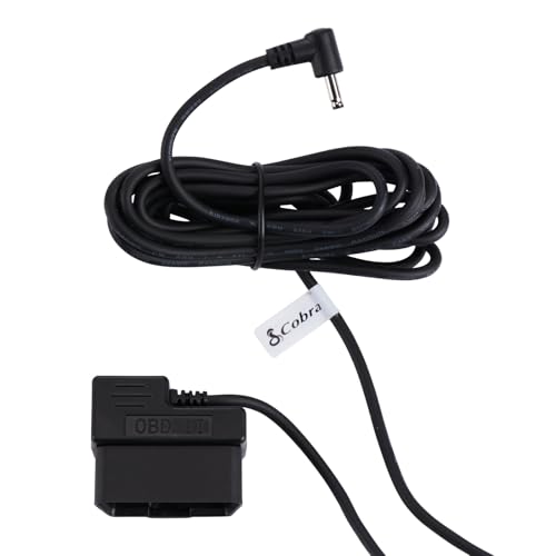 Cobra OBDII to barrel connector power cord for radar detectors