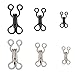 Maosifang 100 Set Sewing Hooks and Eyes Closure for Bra,Clothing,Sewing DIY Craft,3 Sizes (Black and Silver)