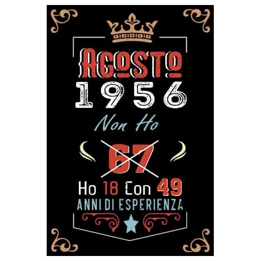 Non ho 67 ho 18 con 49 anni di esperienza: Taccuino| Agosto 67 Regalo di compleanno per uomini donne ragazze ragazzi Compleanno 1956 Personalizzato