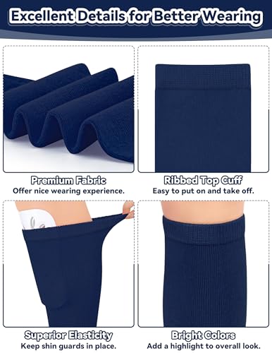 Image of Olreco Kids Soccer Socks Toddler Baseball Socks 3D Heel Youth Softball Sock for Girls Boys Football Accessories Cotton