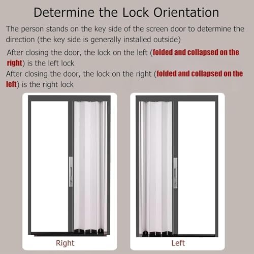 Custom Size Folding Door with Lock & Keys - Removable Waterproof Sliding Door for Outdoor Use, Dimensions 46x80in (116x203cm), Durable Temporary Entry Solution