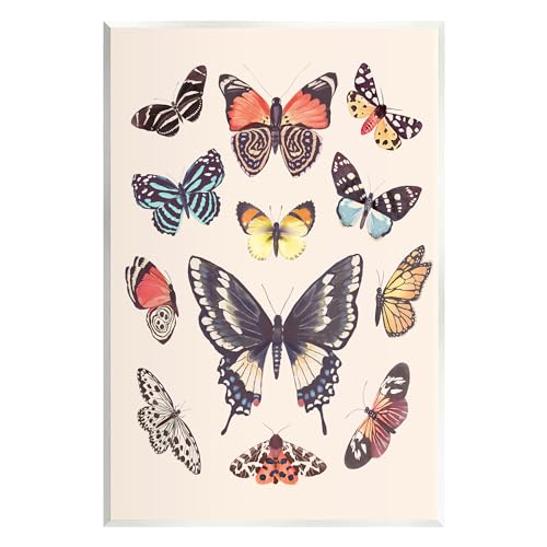 Stupell Industries Cottage Moths & Butterflies Wall Plaque Art by Diane Neukirch