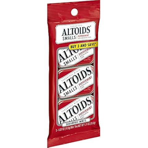 Altoids Smalls Peppermint Sugarfree Mint, 0.37 Ounce, 3 Count by Altoids Cover