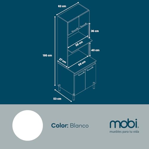 Cocina, Home muebles microondas madera Marca Mobi Muebles para tu Vida (2)