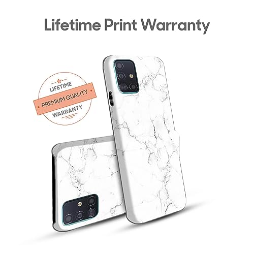 Image of COLORflow Back Cover Compatible with Samsung Galaxy A71 | Beautiful White Marble | Designer Printed Hard CASE Bumper Back Cover