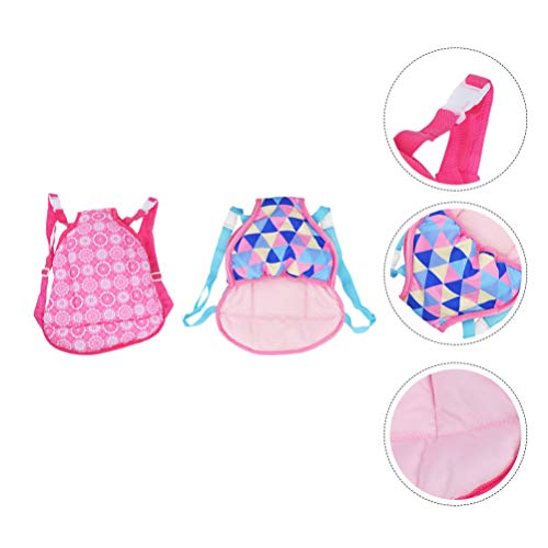 Toyvian 2 Unidades Alça De Boneca Porta Boneca De Boneca Sacos Portáteis De Boneca Mochila De Boneca