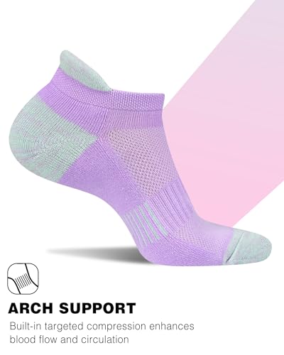 Image of Ankle Socks Womens Athletic Running Comfort Cushioned 3 /5 /6Pairs