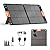 TWELSEAVAN 100W Solar Panel for Jackery/EF/Bluetti/Anker/Goal Zero Power Station, IP68 Waterproof 23.5% Efficiency ETFE Portable Foldable Solar Charger with Adjustable Kickstand for Camping Outdoor