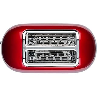 Kitchenaid tostapane - Artisan - Toaster 2 fette con scomparti extra-large e pinze autocentranti - Macchina per Toast con 7 Livelli di Doratura - Retro - Rosso mela metallizzato