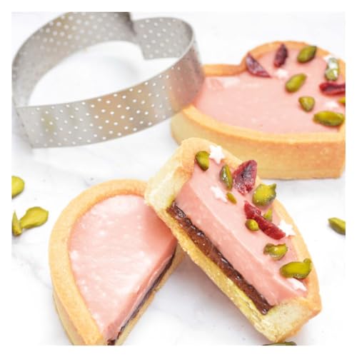 Cercles à tartes perforés cœurs ScrapCooking pour cuisson uniforme