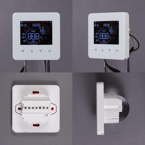 Thermostat de chauffage au sol électrique avec programmation et écran LED tactile - 6