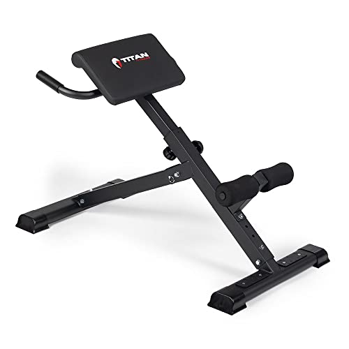 Titan Fitness Hyper Back Extension Bench - Roman Chair, Rated 250 Lb, Specialty Upper Body Workout Garage Gym Bench #TOP17