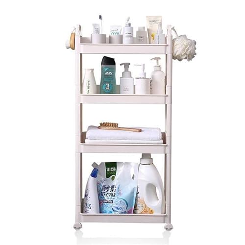 تروللي برطمان - حاجة بتفيدك في كل حتة في البيت 🏠 منظم عملي للثلاجة، الحمام، المطبخ، وأكتر 🛍️🍶🍎 مع 4 عجلات للتحريك بسهولة ونقله بلاستيك - من جينيريك